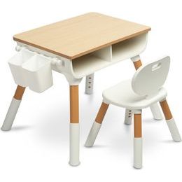 Dětský stůl Monti + 2 židle šedý