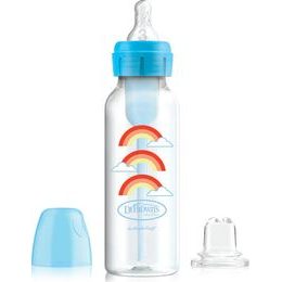 Dr.Brown´s láhev antikolik Options+ úzka 2v1 s hubičkou 250ml, modrá