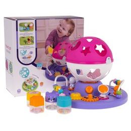 Interaktivní vkládačka s funkcí světla a zvuku - růžová