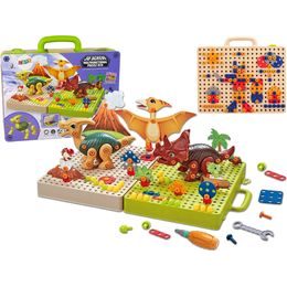 Stavební kostky a dinosauři ke složení