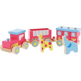 TREFL Dřevěný vláček s vagónky Afrika, červený