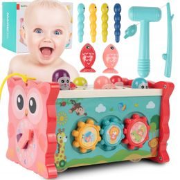 Magická edukační kostka pro děti 8v1 modrá