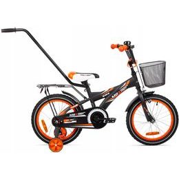 Mexller dětské kolo BMX 16" s vodící tyčí černooranžové