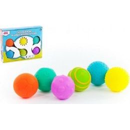Gumová sada míčků s texturou 6ks