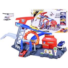 Záchranná stanice se 3 autíčky, helikoptérou a příslušenstvím Rescue Centre