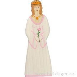 Princezna - dřevěná vyřezávaná figurka