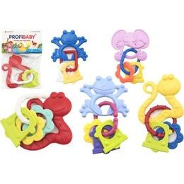 Gumové kousátko + přívěsky - mix 4 druhy