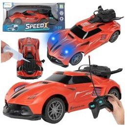 Autíčko na dálkové ovládání s kouřovým efektem Speed X 1:20 červené