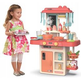 Dětská kuchyňka s doplňky oranžová