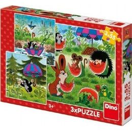 Puzzle Krtek a paraplíčko - 3x55 dílků