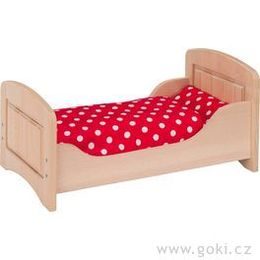 Dřevěná postýlka pro velké panenky, buk