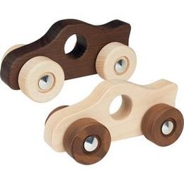 Závodnička - autíčko do ručky z neošetřeného dřeva, gokinature