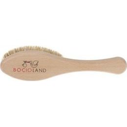 Dřevěný kartáč s pevným přírodním vlasem, přírodní