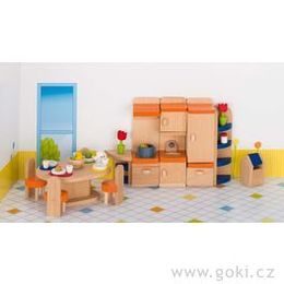 Nábytek pro panenky - kuchyně TREND, 37 dílů