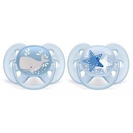Philips Avent šidítko Ultrasoft Deco pro kluky modrá 2 ks 6-18 m
