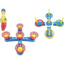 Házecí hra - kříž s kruhy + košíčky s míčky