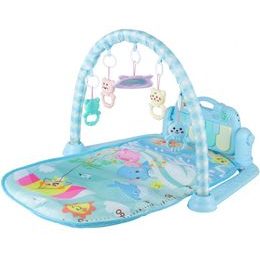 Hrací deka s piankem Dráček modrá