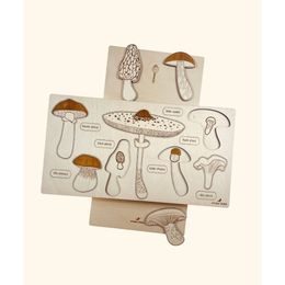 Huby - drevené edukatívne puzzle - SLOVENSKÁ VERZIA