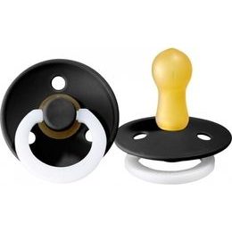 BIBS Dudlík z přírodního kaučuku 0m+ 1ks, černý, zářící ve tmě