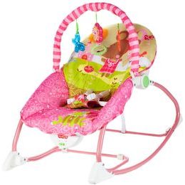 Kojenecké lehátko 3v1 s vibracemi Myška - růžové