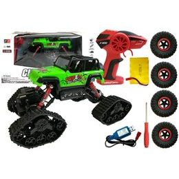 Auto na dálkové ovládání 4x4 s výměnnými koly Super Climber 1:18 zelené