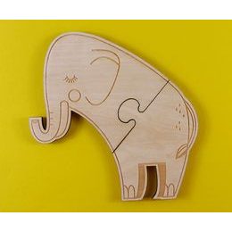 Slon - 2dílné magnetické puzzle