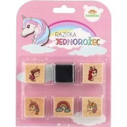 Razítka dřevěná 5+1 s poduškou dinosauři