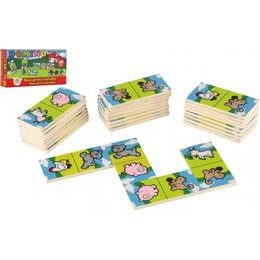 Dřevěné Domino Moje první zvířátka - společenská hra, 28ks