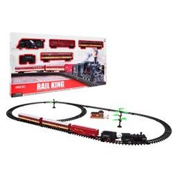 Dětská vláčkodráha na baterie s kouřovými a světelnými efekty Rail King