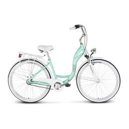 Městské Retro kolo Village s hliníkovým rámem 28" mintová