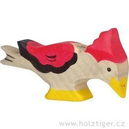 Zobající datel - pták vyřezaný ze dřeva