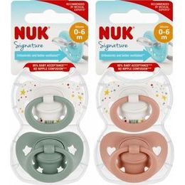 Šidítko NUK Signature 0-6m 2ks holka 0-6 m
