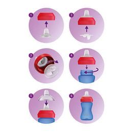 Philips AVENT Hrneček s ohebným brčkem 300 ml dívka