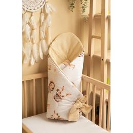 Vložka do kočárku univerzální Lesní zvířátka, meruňková