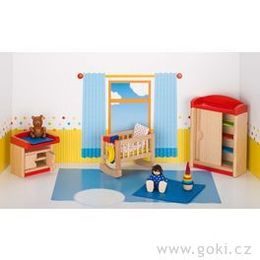 Nábytek pro panenky - dětský pokoj MODERNÍ, 12 dílů