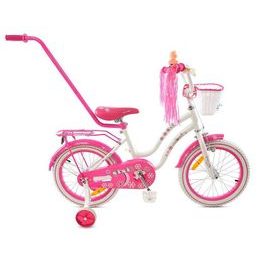 Mexller dětské kolo SISI 16" s vodící tyčí bílorůžové
