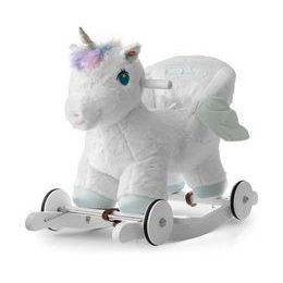 Houpací koník s melodií a kolečky Milly Mally Polly bílý