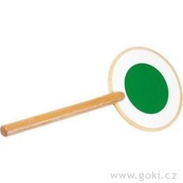 Zastavovací a signalizační terč ze dřeva