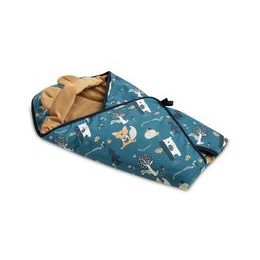 Zavinovačka do autosedačky velvet zvířátka karamelová