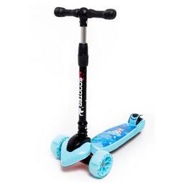 Majlo Toys dětská koloběžka modrá Myška se svítícími koly