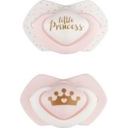 Canpol Babies Canpol Babies 2 ks symetrických silikonových dudlíků, 6-18m+, Little princess, růžový