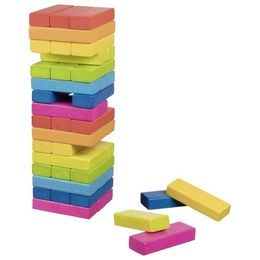 Zábavná hra Dřevěná věž Jenga duhová, 48 dílů