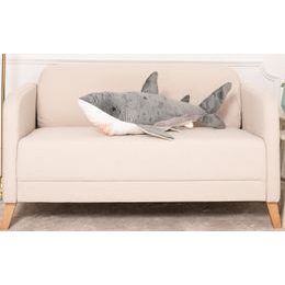 Plyšový žralok Eda 90 cm - šedý