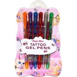 Gelové pero tetovací 6 ks