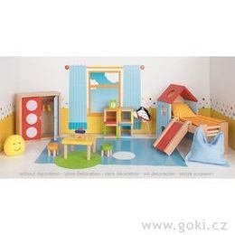 Dětský pokojíček - nábytek do domečku pro panenky, 24 díly