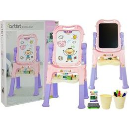 Magnetická tabule 2v1 růžovofialová s doplňky