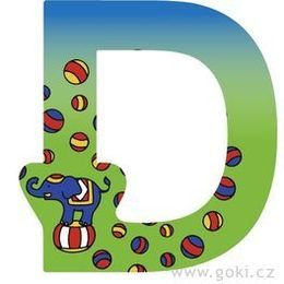 Ozdobné písmeno ze dřeva D