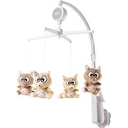 4Baby Plyšový kolotoč nad postýlku Fox - béžovo/hnědý