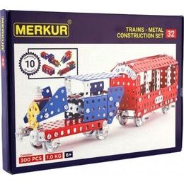 Stavebnice MERKUR 032 Železniční modely 10 modelů 300ks