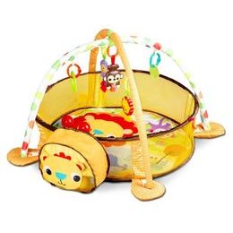 Ecotoys hrací deka 2v1 s 18 míčky Play Ball šedá